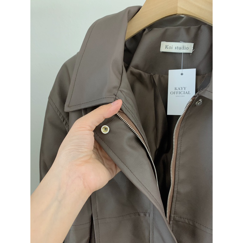 KAYY. Áo khoác da bo chun _ K1257