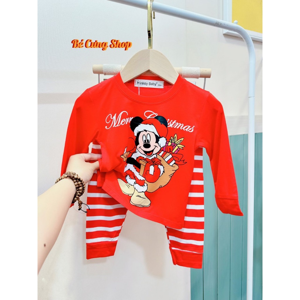 Đồ Giáng Sinh Cho Bé Trai, Bé Gái 💖 Bộ NOEL Minky Mom Chính Hãng Cho Bé Trai Bé Gái 💖 Chất Vải Co Giản Thấm Hút Mồ Hôi