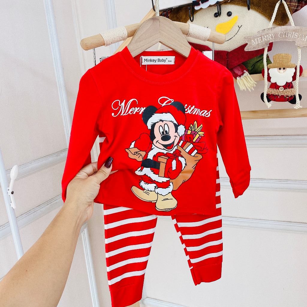 Đồ Giáng Sinh Cho Bé Trai, Bé Gái 💖 Bộ NOEL Minky Mom Chính Hãng Cho Bé Trai Bé Gái 💖 Chất Vải Co Giản Thấm Hút Mồ Hôi