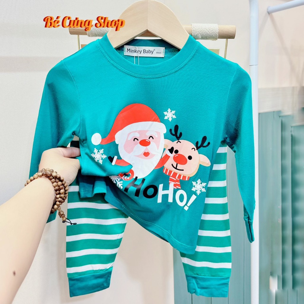 Đồ Giáng Sinh Cho Bé Trai, Bé Gái 💖 Bộ NOEL Minky Mom Chính Hãng Cho Bé Trai Bé Gái 💖 Chất Vải Co Giản Thấm Hút Mồ Hôi