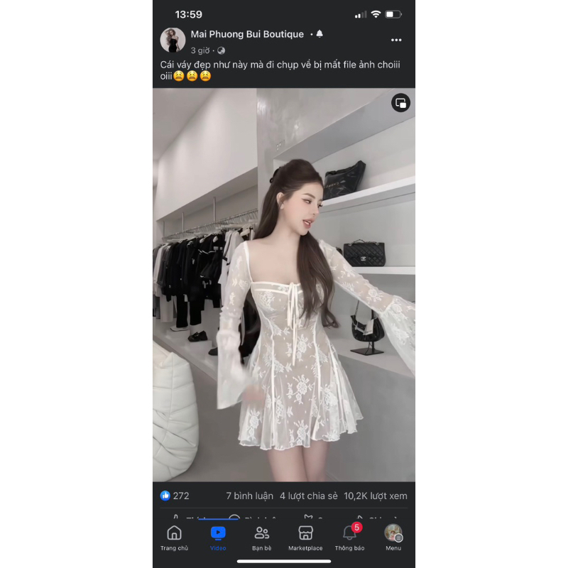 ĐẦM REN TAY LOE MAIPHUONGBUI🖤