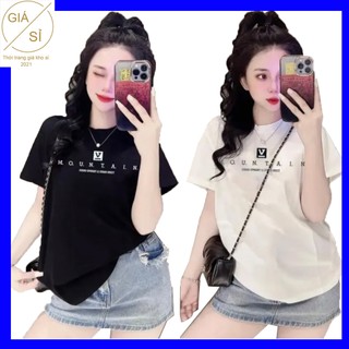Áo thun nữ mẫu mới in chữ đơn giản thun cotton co giãn thoáng mát trẻ trung bán chạy nhiều màu quần áo thời trang giá kh