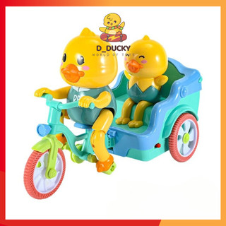 Đồ chơi trẻ em vịt đạp xe đạp có nhạc có đèn phát sáng - chất liệu nhựa abs an toàn cho bé - d_ducky