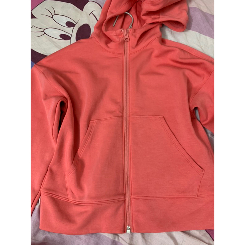 Khoác nỉ zella hoodie bé gái mẹ màu hồng, xs- L 25-53kg dày mịn đẹp xuất dư xịn