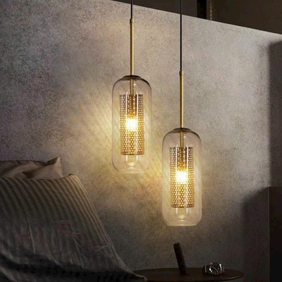 Đèn tường trang trí SuperVilighting thuỷ tinh kiểu lưới L130xH570 trang trí phòng khách phòng ngủ