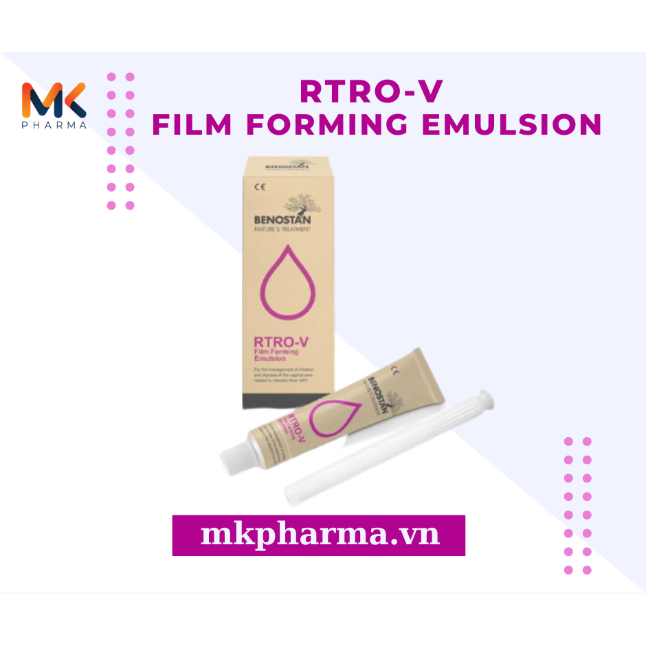 Combo 3 tháng hỗ trợ đào thải H.P.V RTRO-V Film Forming Emulsion