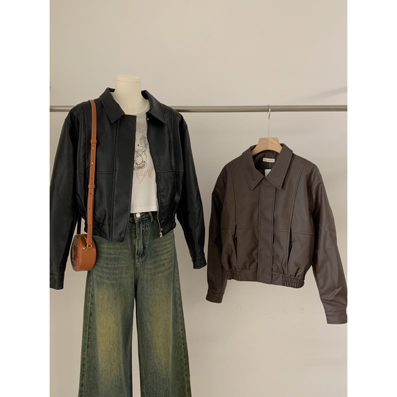 KAYY. Áo khoác da bo chun _ K1257