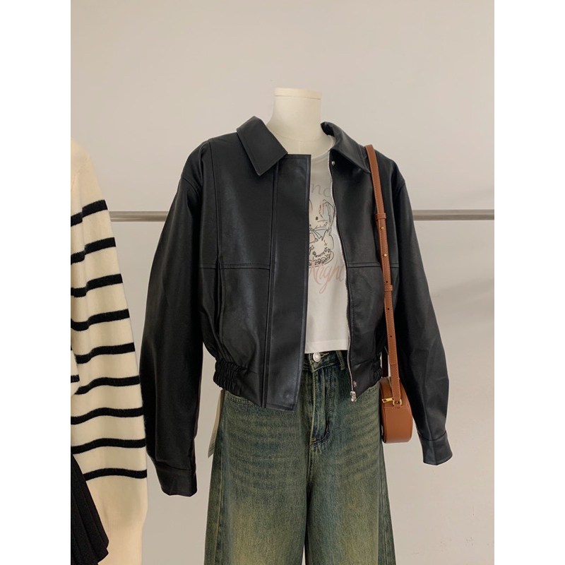 KAYY. Áo khoác da bo chun _ K1257