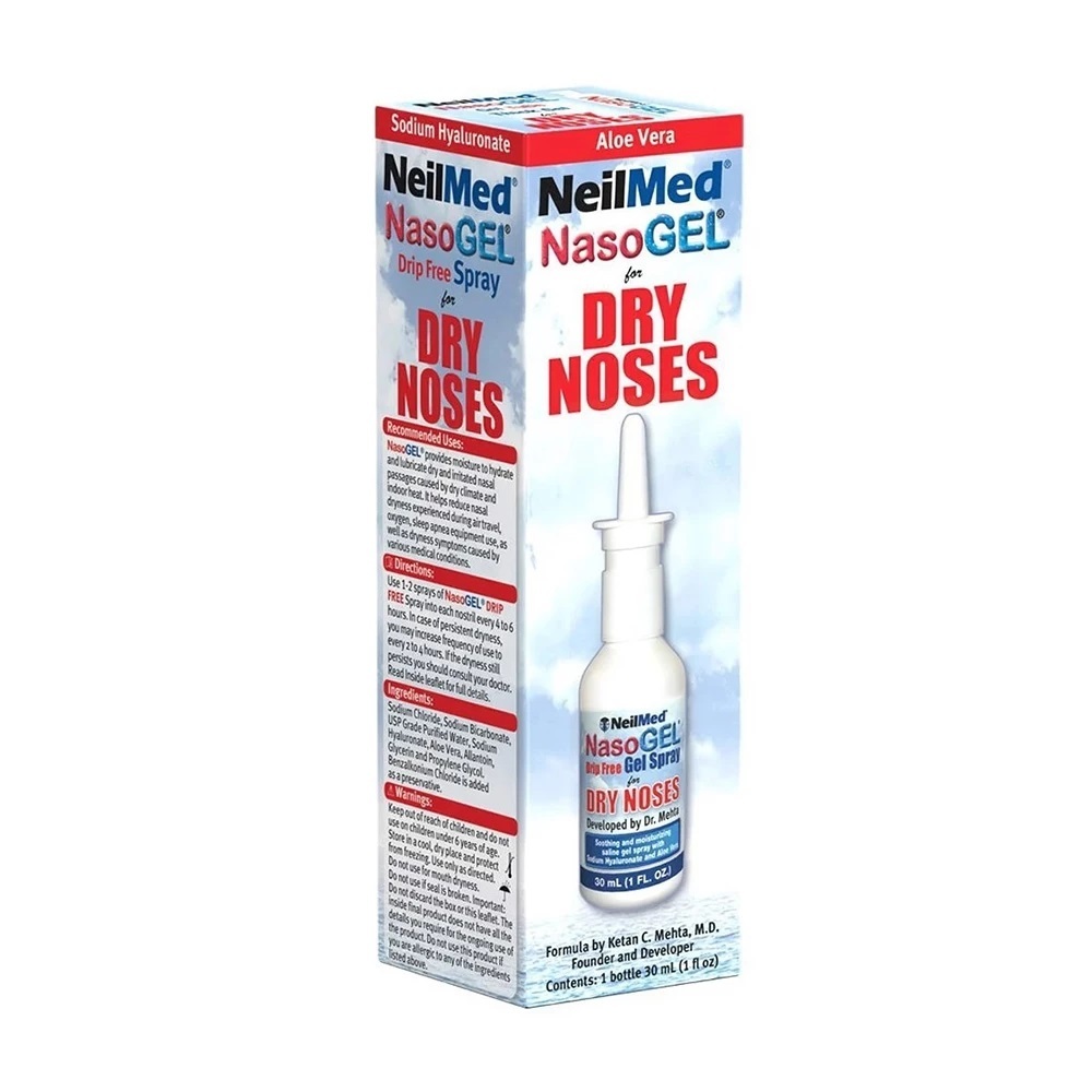 Gel Xịt Chống Khô Mũi Neilmed Nasogel For Dry Noses Giúp Giữ Ẩm, Làm Giảm Tình Trạng Khô Mũi (Chai 3