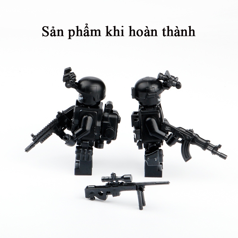 Mô hình đồ chơi lắp ráp mini figure nhân vật cảnh sát, đặc công rừng và lính đánh thuê KAVY (ngẫu nhiên 1 chiếc )