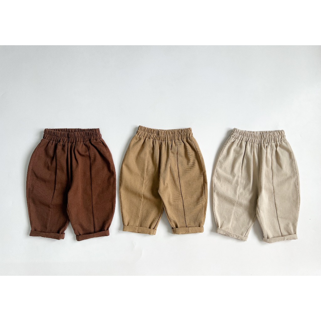 Quần Thô Bomber Cho Bé Chất Liệu Kaki Chiết Ly Độc Đáo OBEBI Q168