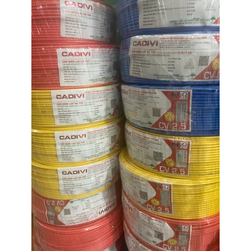 Dây điện Cadivi 2.5 đơn 7 sợi CV2.5