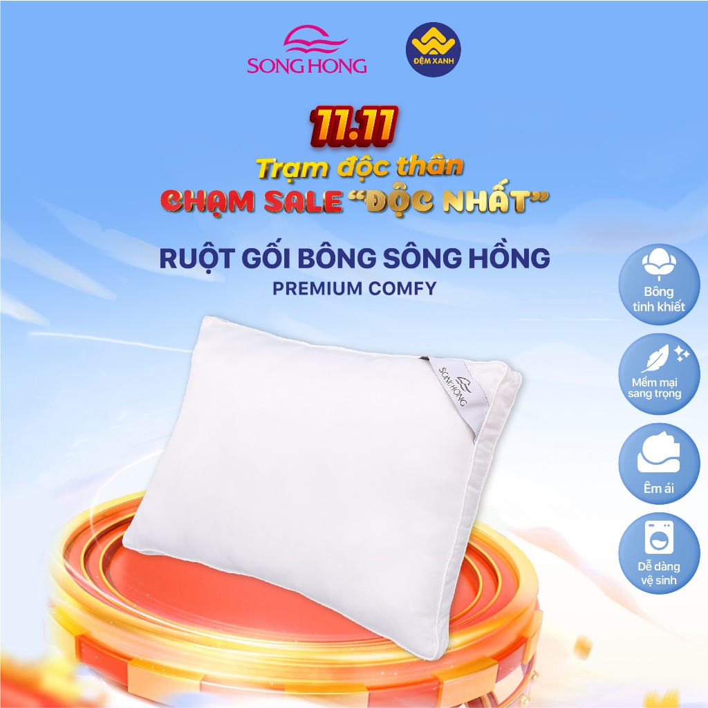Ruột gối bông Sông Hồng Premium Comfy