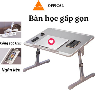 Bàn học mini coka gấp gọn tiện lợi điều chỉnh cao thấp thiết kế hiện đại