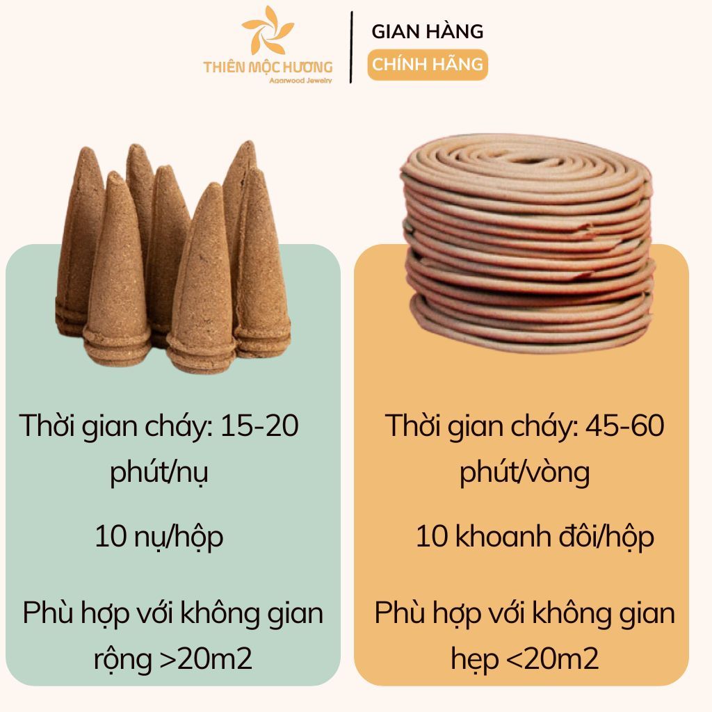 Combo trải nghiệm nhang trầm hương THIÊN MỘC HƯƠNG hương trầm xông thơm nhà, văn phòng