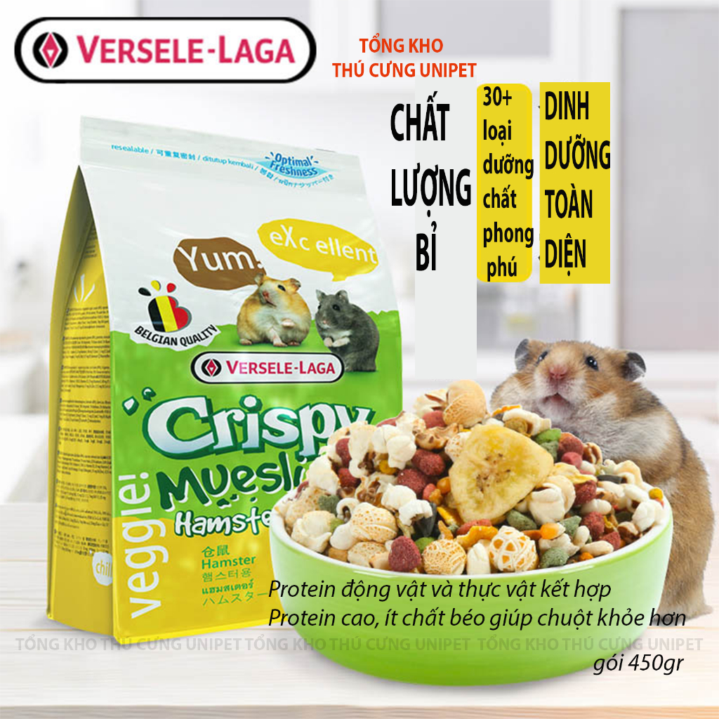 Đồ ăn cho chuột hamster dinh dưỡng toàn diện trên 30 loại thành phần, protein động vật thực vật kết hợp ít chất béo