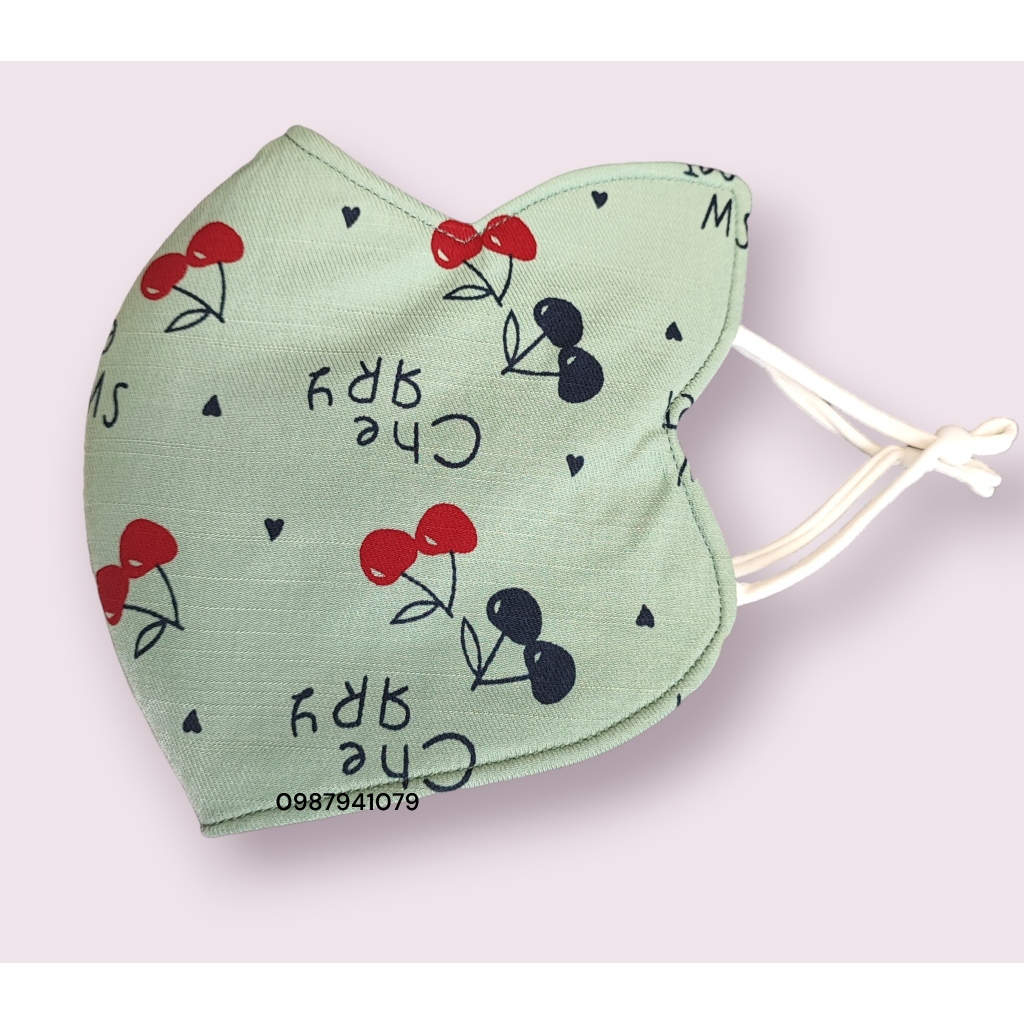 Khẩu trang chống nắng tai mèo 3 lớp, khẩu trang vải chống nắng cao cấp nhiều màu