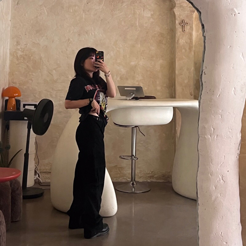 QUẦN JEANS TÚI HỘP DÂY VẢI - BLACK STRAPS