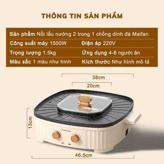 Bếp Lẩu Nướng MEGUN Đa Năng 36cm Chất Liệu Chống Dính Cao Cấp