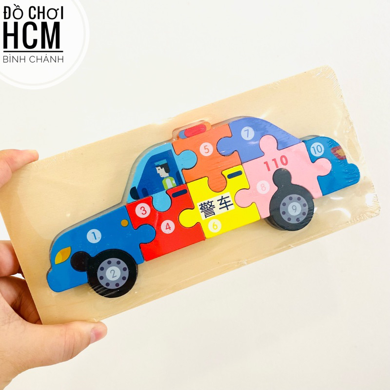 Đồ chơi trẻ em lắp ghép gỗ, xếp hình động vật, mô hình xe ô tô, máy bay, đồ chơi giáo dục trí tuệ thông minh