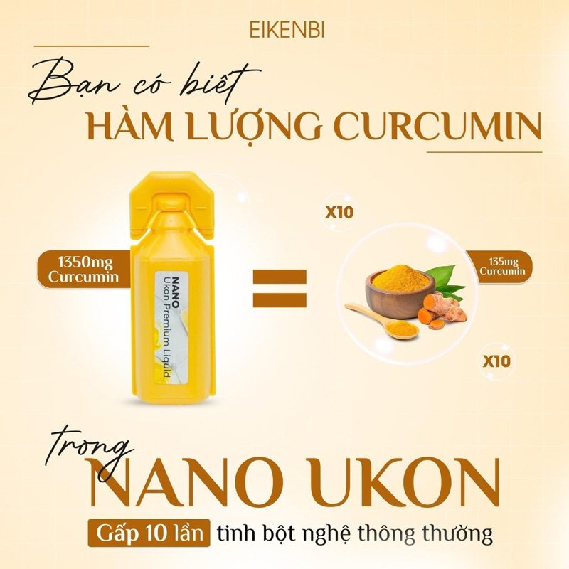 15 Ống - Tinh chất nghệ Nano Ukon Premium Liquid Eikenbi