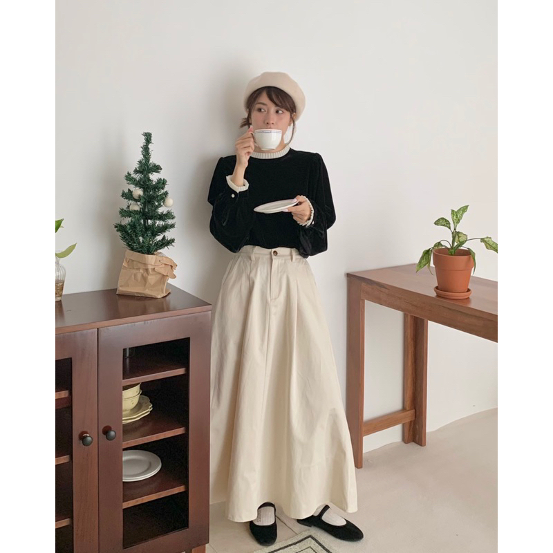 KAYY. Áo nhung cổ bèo _ A2867