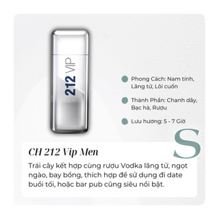 Nước Hoa 212 VIP Men [Mẫu Thử]
