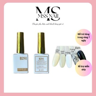 Sơn gel b281 trắng sữa , sơn trắng. nước gạo chai 15ml