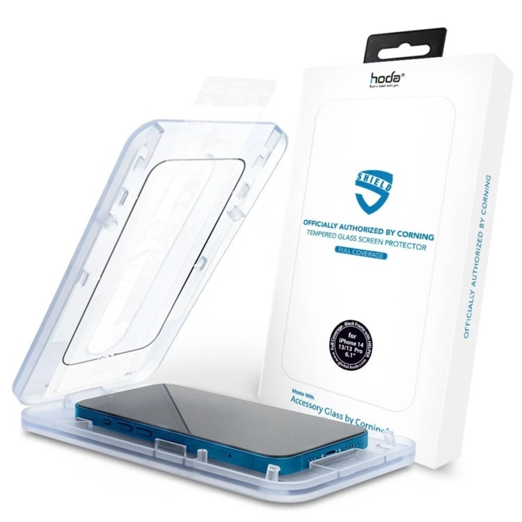 Dán cường lực siêu bền Hoda Corning (cứng và bền hơn có khung) cho IPhone 13 Pro Max/14 Pro Max/15 Pro Max/IPhone 15 Pro