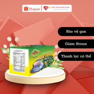 Trà tim sen túi lọc hùng phát hỗ trợ giảm căng thẳng cải thiện giấc ngủ hộp 25 gói