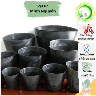 1kg Bầu ươm cây HÀNG ĐẸP đủ size, chậu nilon trồng cây, túi bầu, chậu nhựa đen trồng cây, bịch ươm cây chậu ươm