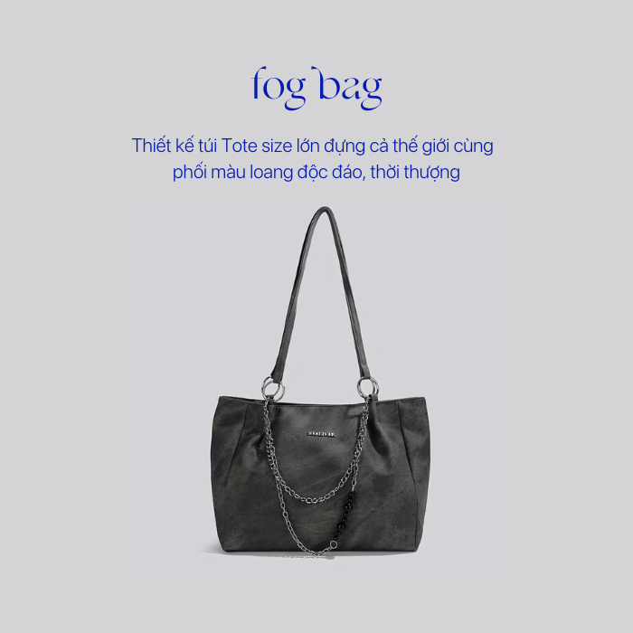 BLEUZ Túi Tote Đeo Vai Thiết Kế Mới Thời Trang Phối Màu Loang Trendy Dành Cho Nữ - FOG BAG
