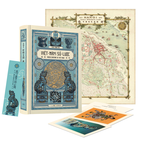 Sách - Việt Nam Sử Lược  - Tặng Kèm Bản Đồ + Bookmark + Bộ Postcard 8 Tấm - Đông A