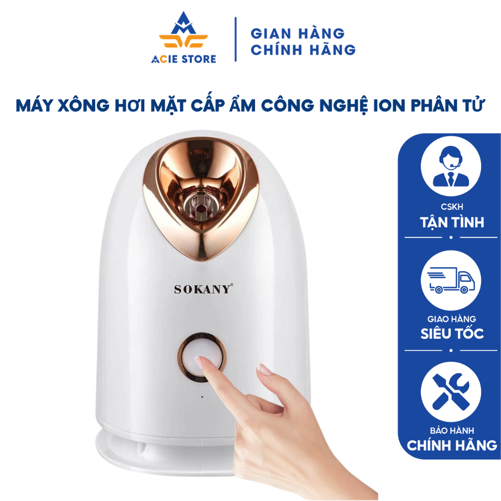 Máy Xông Hơi Mặt Mini Công Nghệ Ion Phân Tử Giúp Giữ Ẩm Sạch Sâu Dưỡng Da Săn Chắc ACIE STORE