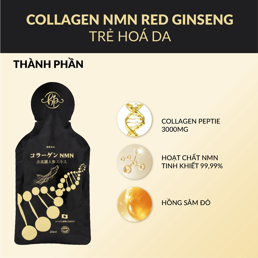 Collagen NMN Red Ginseng HUYỀN PHI  chính hãng làm đẹp da cải thiện nội tiết