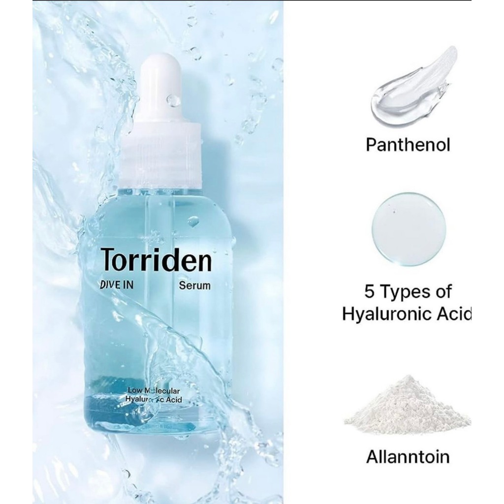Serum Tinh Chất Torriden Dive In Low Molecular Hyaluronic Acid Serum 50ml Cấp Ẩm Chuyên Sâu Thẩm Thấu Nhanh