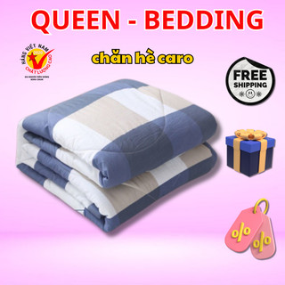 [Săn Giá rẻ] Chăn hè chần bông đắp 2 mặt - mền ngủ cotton 1.6x2m - chất liệu cotton thoáng mát
