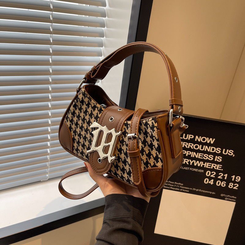 Túi nữ đeo chéo chữ M vải dạ én có quai xách cầm tay mẫu mới hàng rẻ đẹp