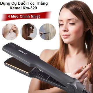 Máy là ép duỗi tóc thẳng 4 mức chỉnh nhiệt kemei - dụng cụ tạo kiểu, làm đẹp, là thẳng tóc cao cấp