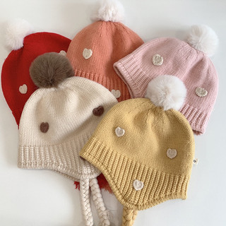 𝐌𝐞̣𝐁𝐨𝐛𝐊𝐞𝐦𝟖𝟔 -  Mũ len chụp tai cho bé, Mũ len lót vải cotton mềm mịn cho bé nhỏ, Mũ giữ ấm cho bé mùa đông
