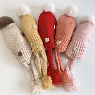 𝐌𝐞̣𝐁𝐨𝐛𝐊𝐞𝐦𝟖𝟔 -  Mũ len chụp tai cho bé, Mũ len lót vải cotton mềm mịn cho bé nhỏ, Mũ giữ ấm cho bé mùa đông