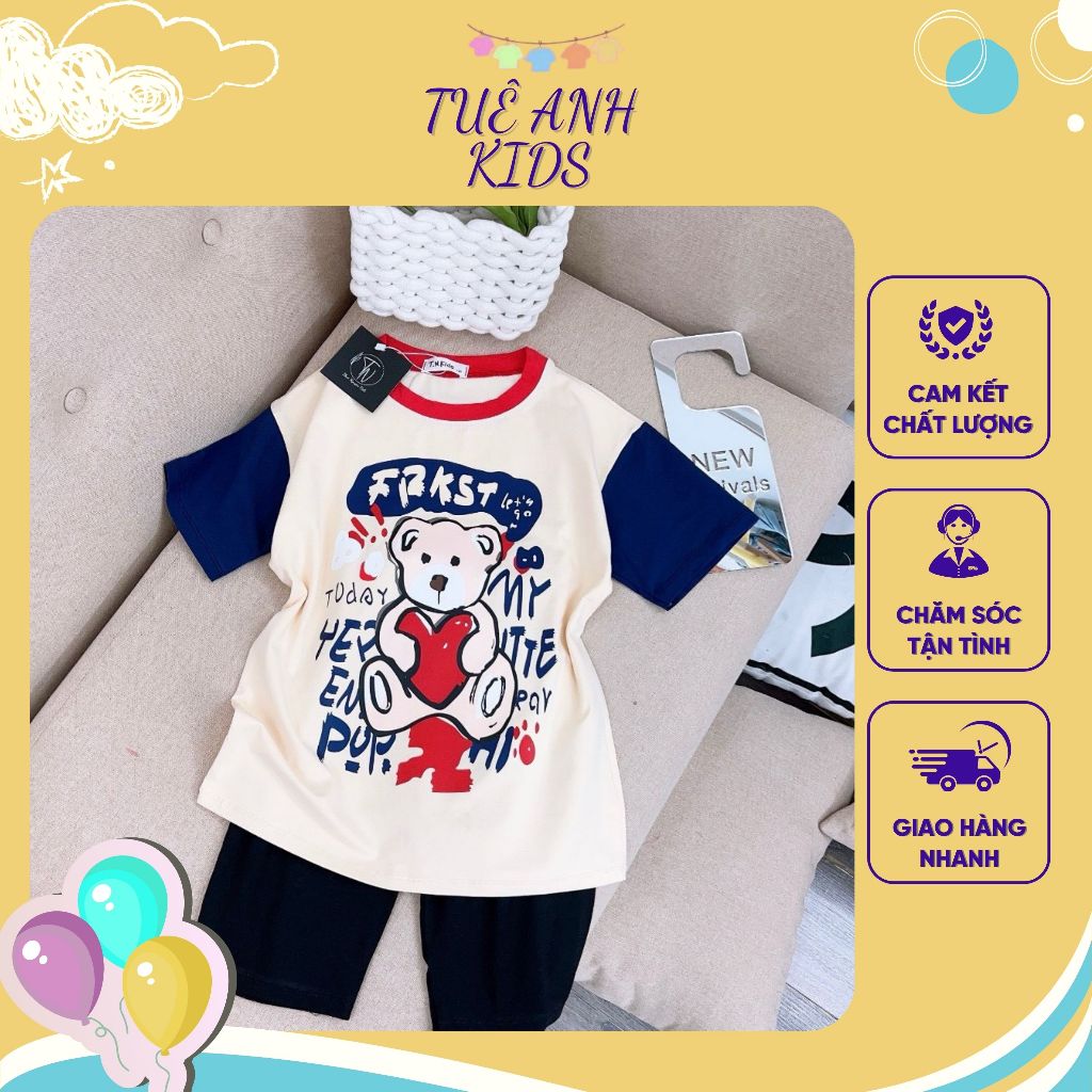 Đồ bộ bé gái quần lửng đen có size đại mát mẻ mùa hè
