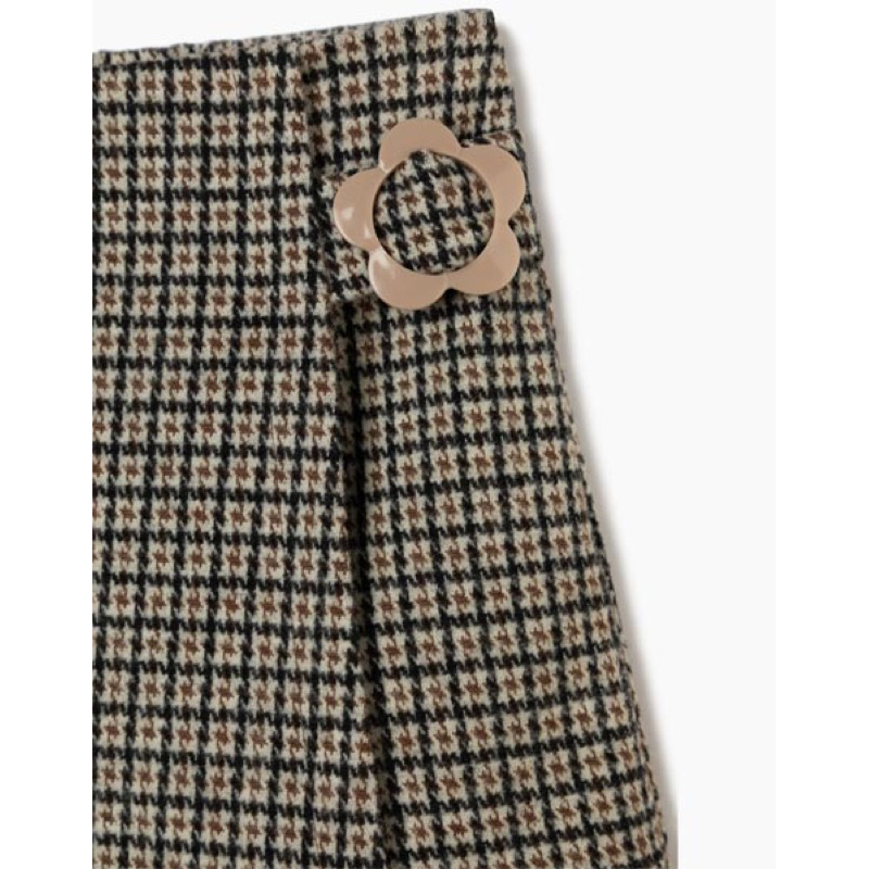 Chân Váy Dạ Bé Gái Kẻ Zizac GÊ