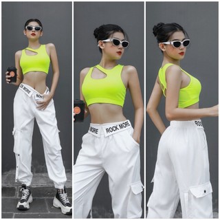 SET BRA KHOÉT NGỰC + QUẦN ROCK TẬP ZUMBA,GYM.AEROBIC