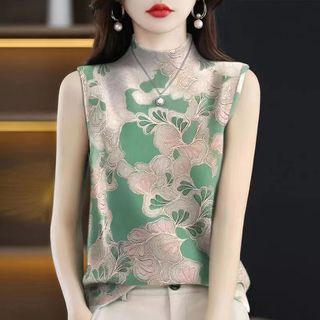 Áo sát nách cổ lọ cho nữ