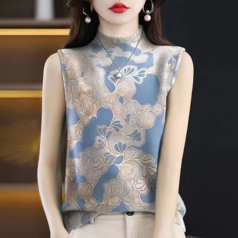 Áo sát nách cổ lọ cho nữ
