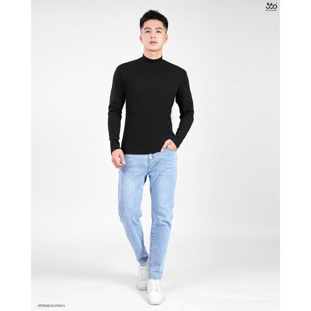 Áo thun nam dài tay cổ tròn form slimfit thương hiệu thời trang 360 Boutique chất liệu cao cấp mềm mịn - ATDTK402