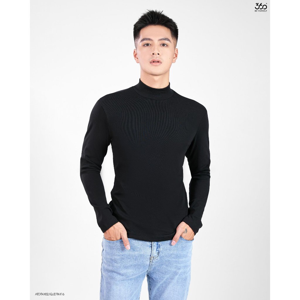 Áo thun nam dài tay cổ tròn form slimfit thương hiệu thời trang 360 Boutique chất liệu cao cấp mềm mịn - ATDTK402