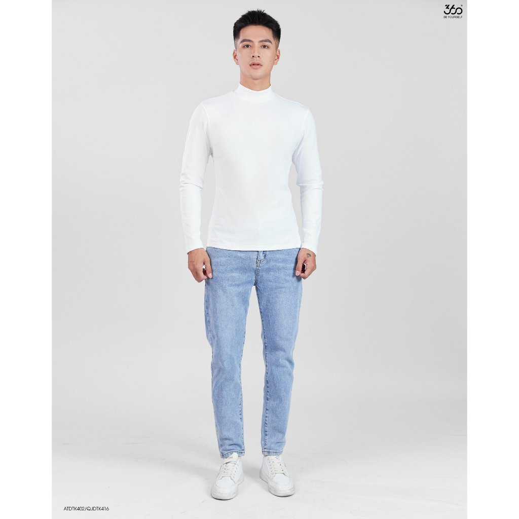 Áo thun nam dài tay cổ tròn form slimfit thương hiệu thời trang 360 Boutique chất liệu cao cấp mềm mịn - ATDTK402