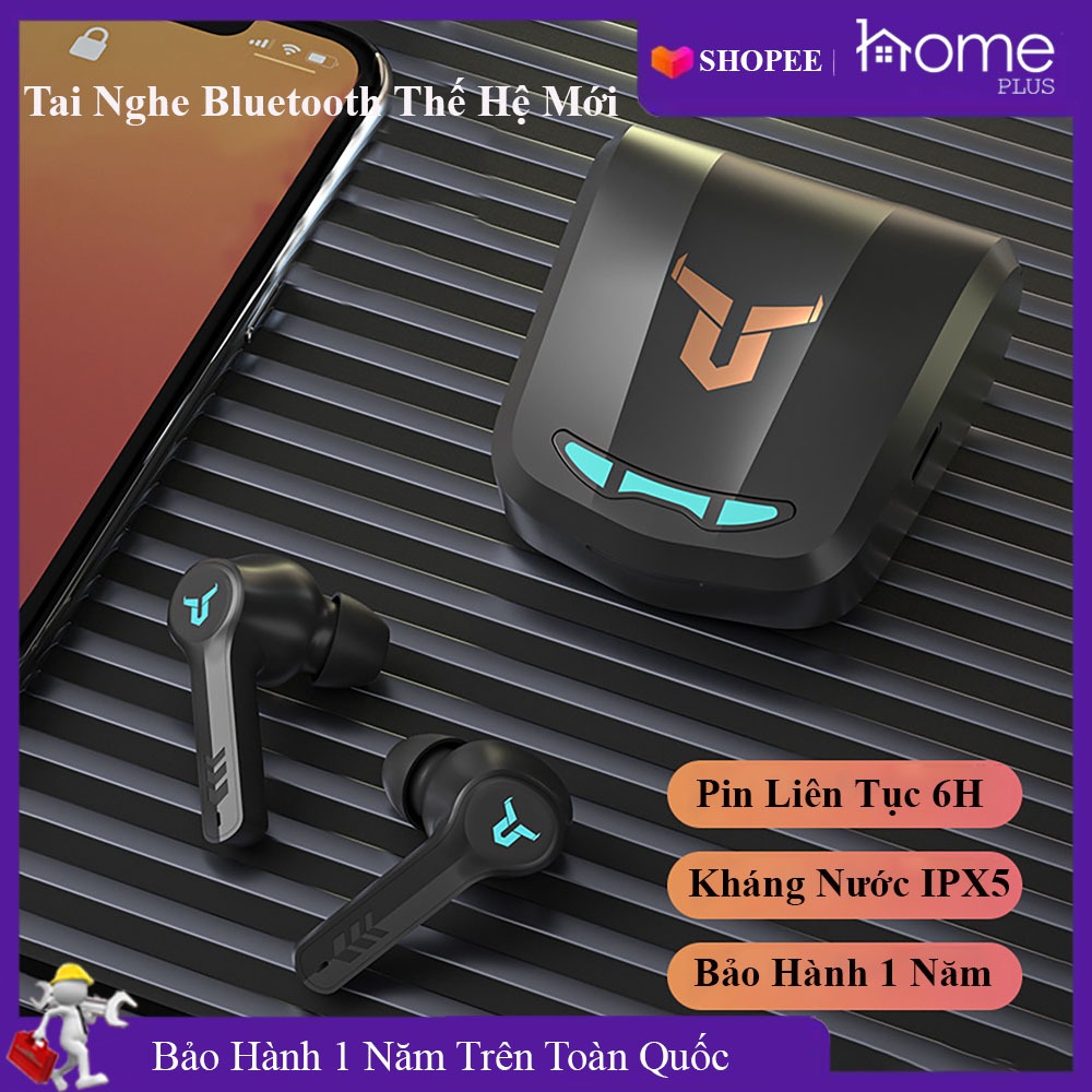 Tai nghe bluetooth gaming GM8, tai nghe không dây game pro 8 bluetooth 5.1 chống nước IPX5, nghe nhạc liên tục đến 6h
